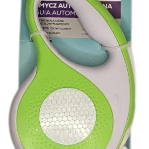 Smycz automatyczna z blokadą zielona
